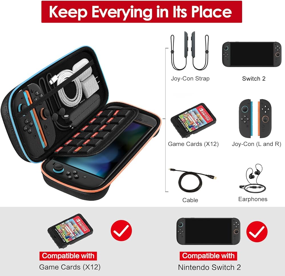 Amazon.com: ivoler Carrying Case for Nintendo Switch 2 Model